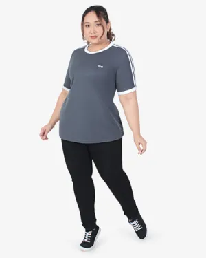 Addyson Short Sleeve Athleisure Tee - Grey