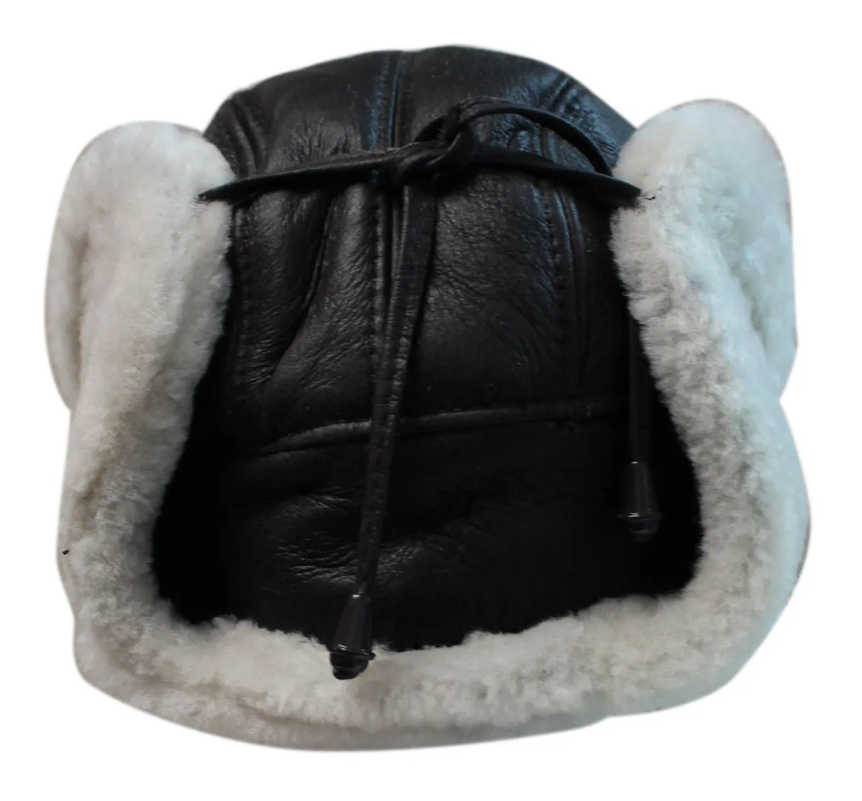 B3 Style Sheepskin Biggles Flying Hat Brown & Cream