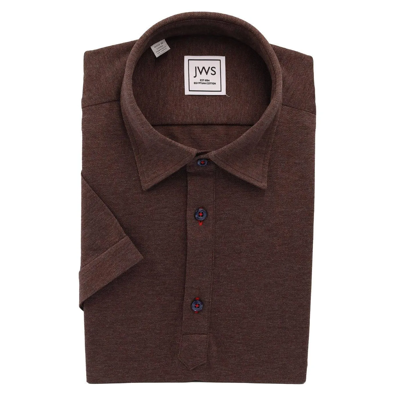 Chocolate Brown Pique Polo Shirt