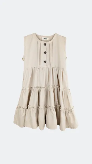 Cream Linen Dress