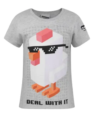 Crossy Road Deal With It Girl's T-Shirt