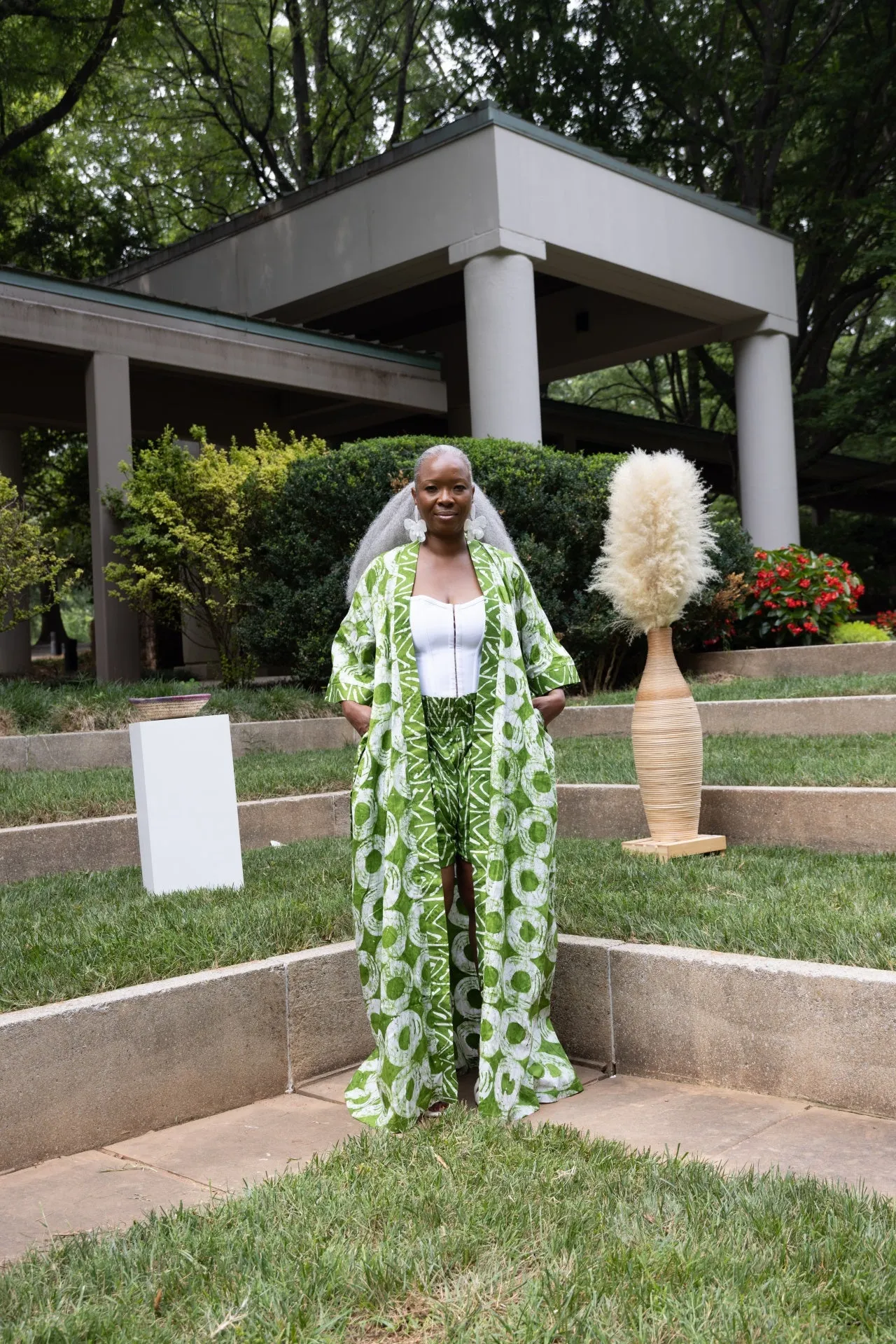 Dreams Green Àdìrẹ Hand Dyed Afrobe