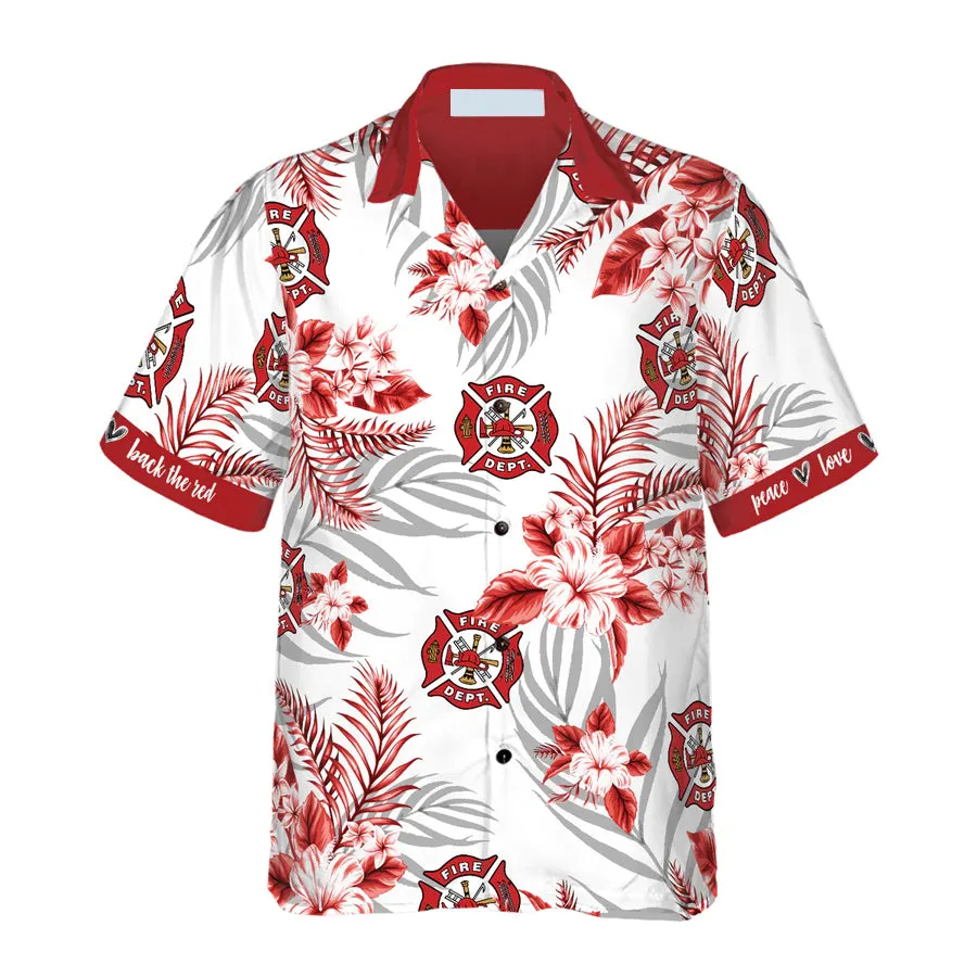 Firefighter Fire Rescue Hawaiian Shirt, Gift for Firefighter