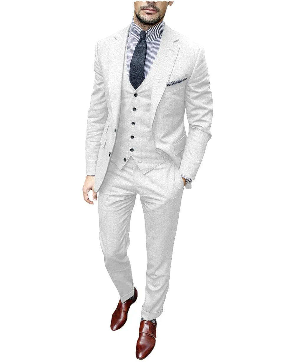 Formal 3 Piece Men's Suit(Blazer   Vest   Pants)