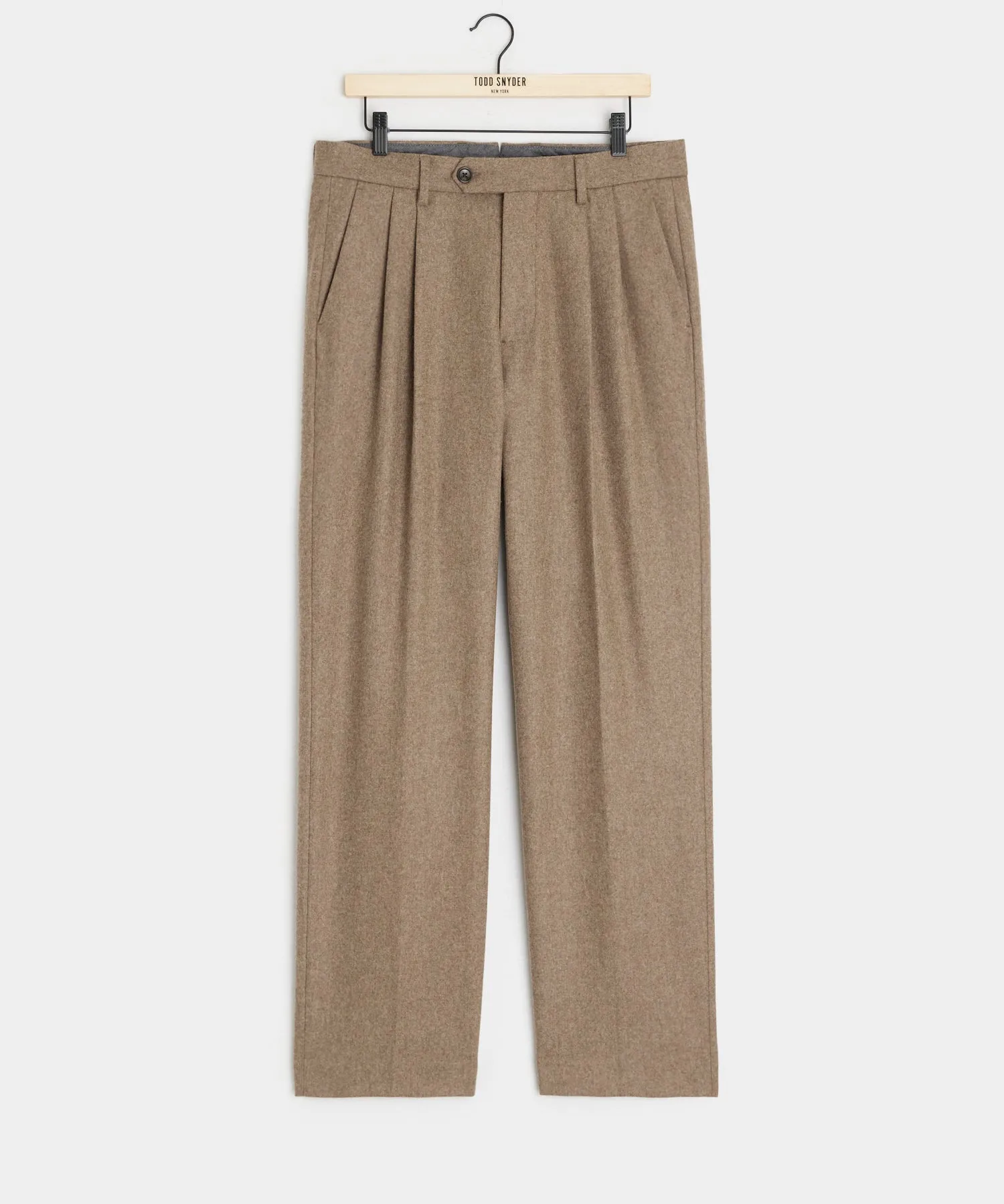 Italian Flannel Wythe Trouser in Chestnut