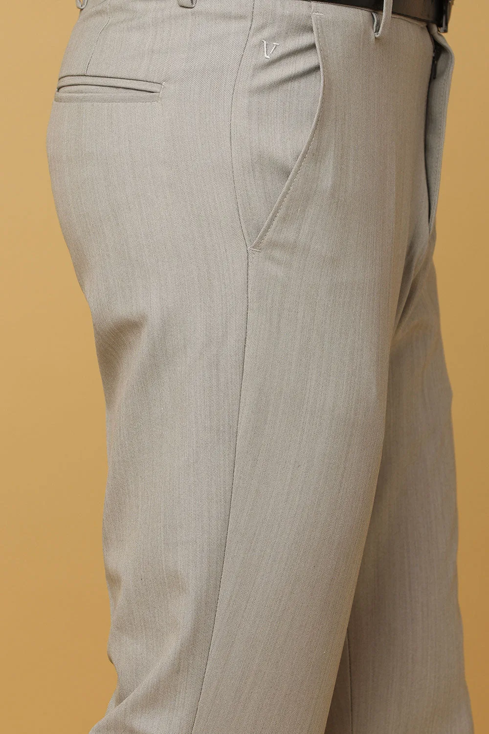 Ivyn Elegant Beige Formal Trousers for Men's