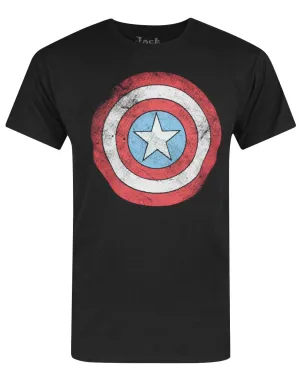 Jack Of All Trades Captain America Distressed Dot Logo Men's T-Shirt