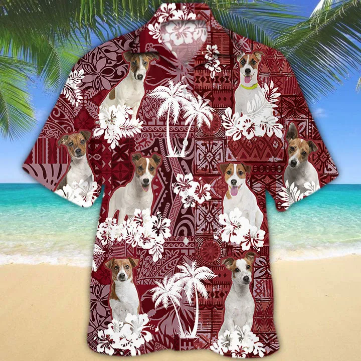 Jack Russell Terrier Hawaiian Shirt, Summer Gift Dog Lovers