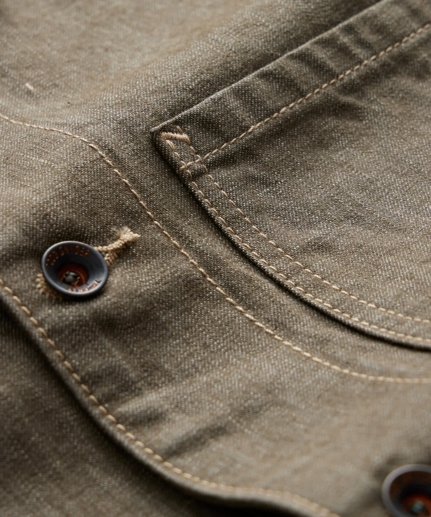 Lightweight Japanese Denim Chore Coat in Whiskey