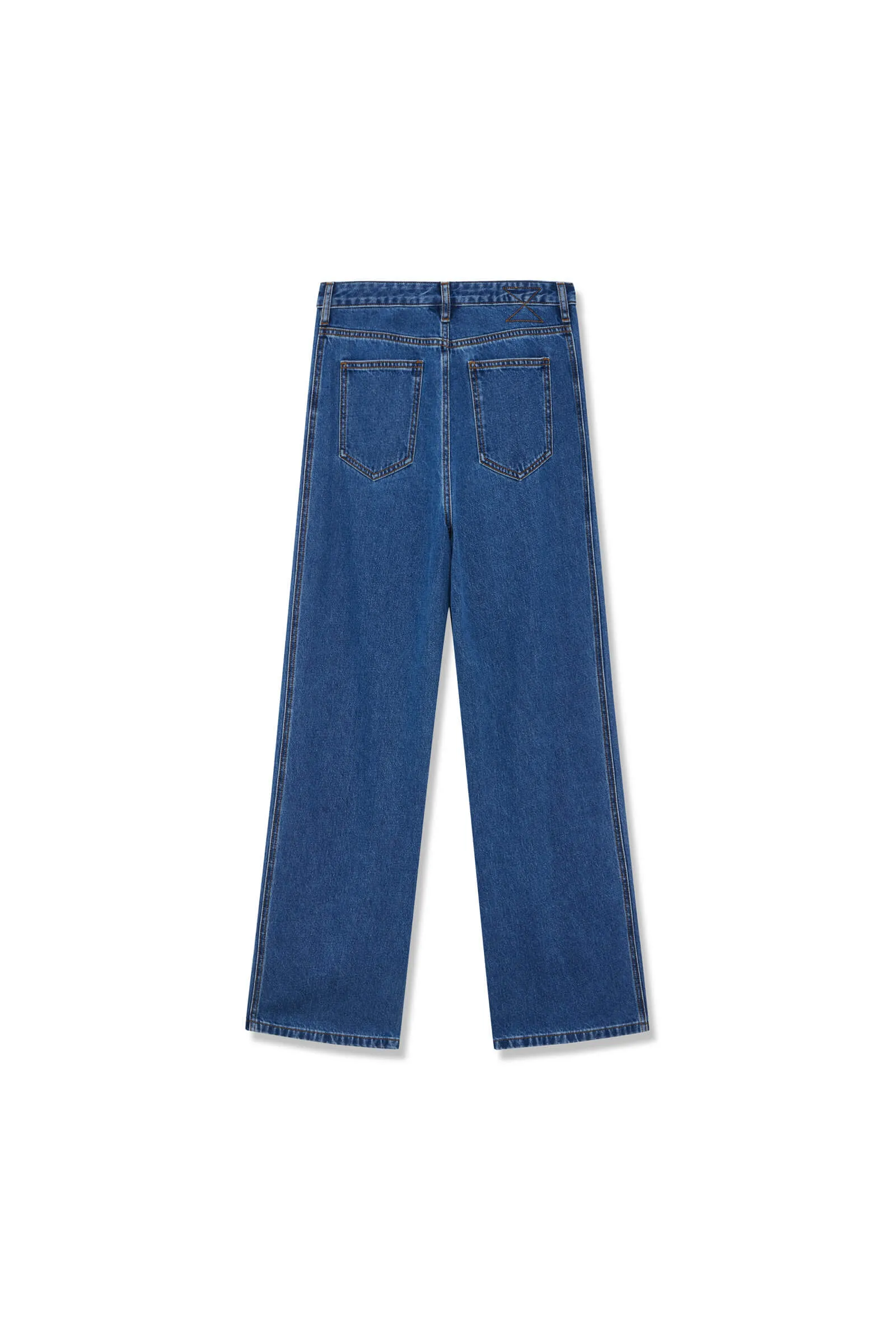 LILY Straight-Leg Dragging Denim Pants