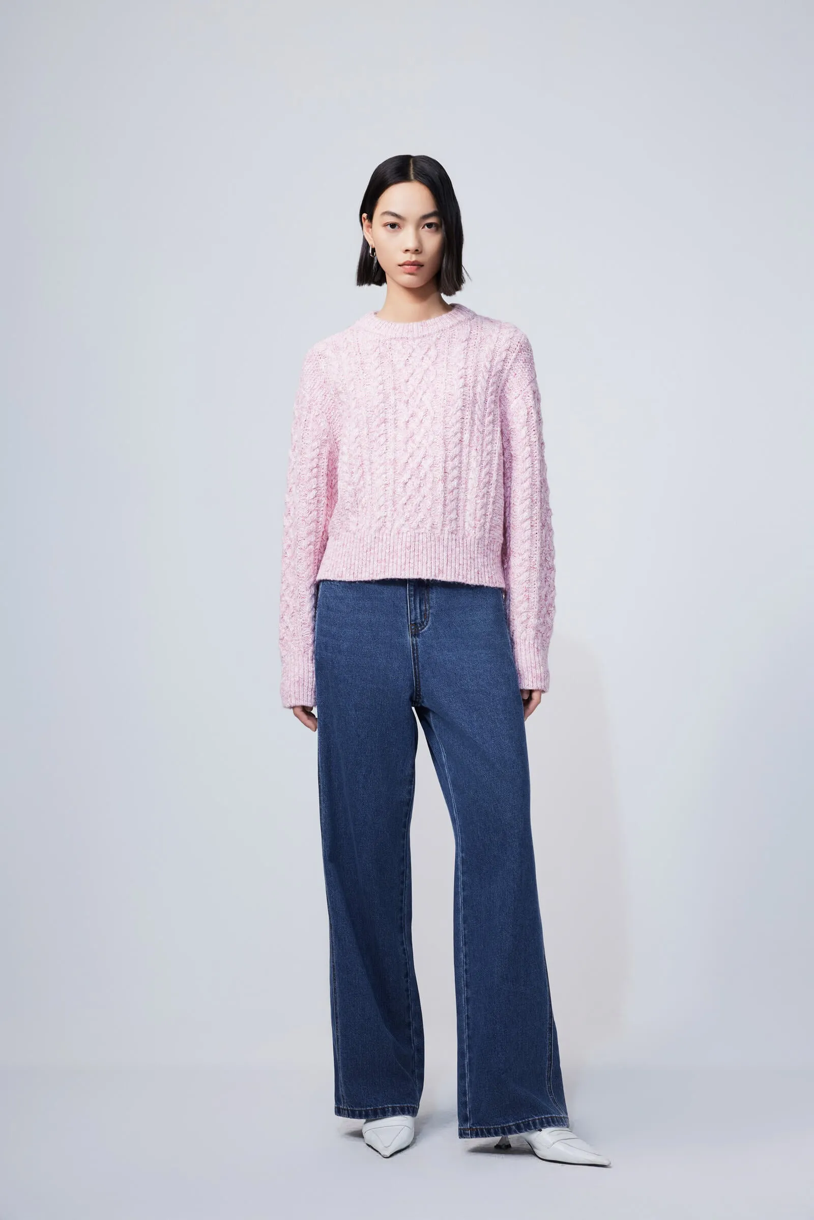 LILY Straight-Leg Dragging Denim Pants