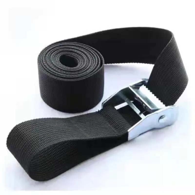 New 6M*25mm Black Tie Down Strap Strong Ratchet Belt Luggage Bag Cargo Lashing With Metal Buckle Dropshipping