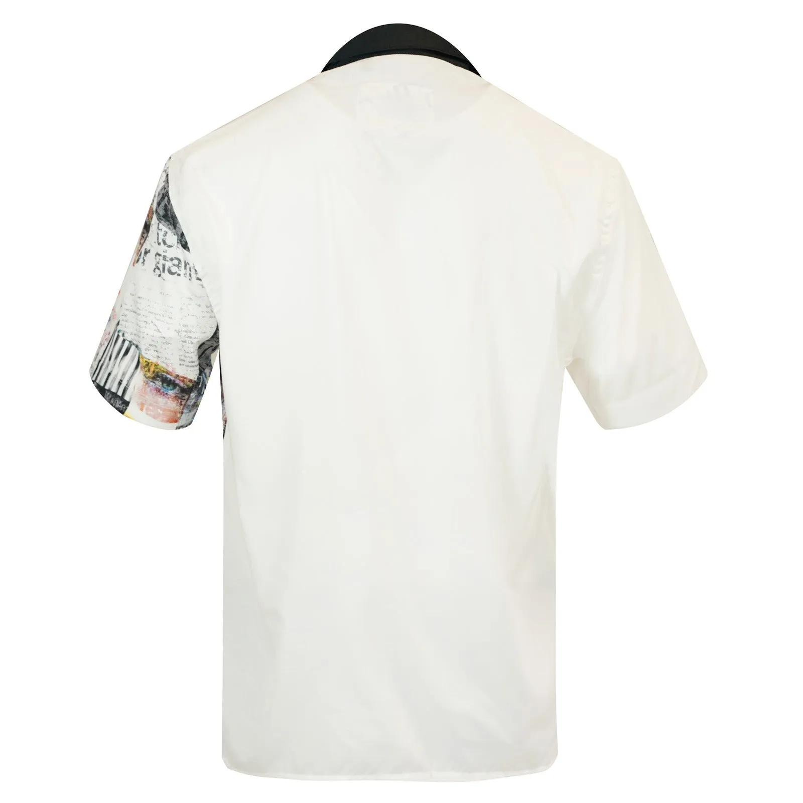 NEWSPAPER BLANC SHORT SLEEVE SHIRT