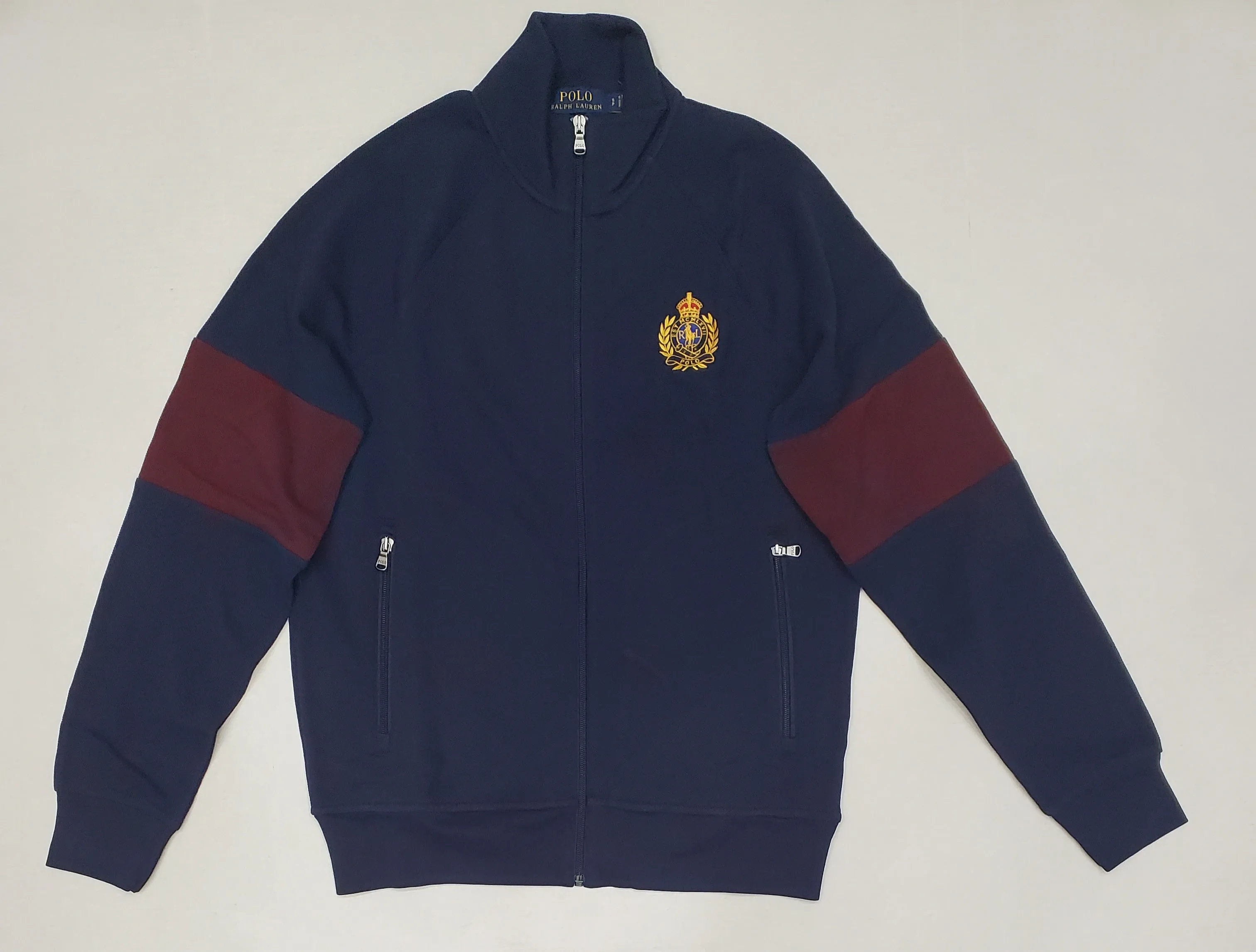 Nwt Polo Ralph Lauren Navy/Burgundy Challenge Cup #2 Big Pony Zip up Jacket