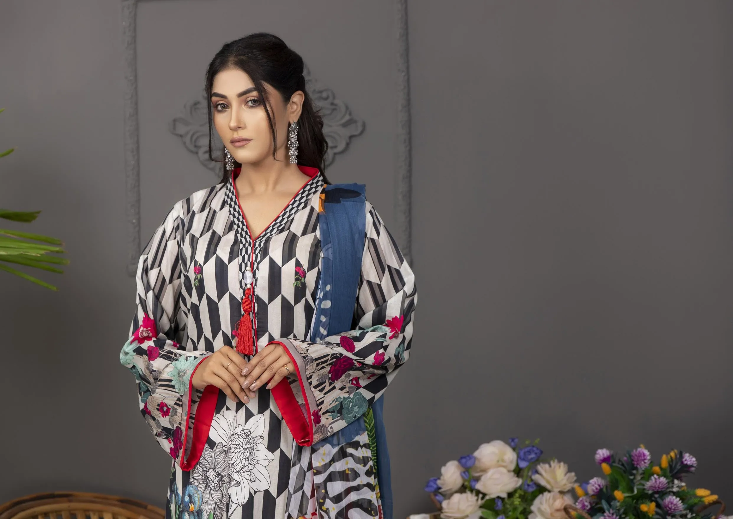 Orchid Printed Lawn Collection with Silk Dupatta Vol-5 – D08