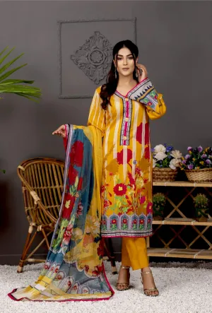 Orchid Printed Lawn Collection with Silk Dupatta Vol-5 – D09