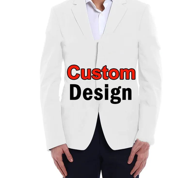 Personalized Suit - Custom Suit Jacket - Custom Blazer for Men with Logo Picture Text Background - Made to Order - Gift for Dad Husband Men - Mens Suit - Mens Coat