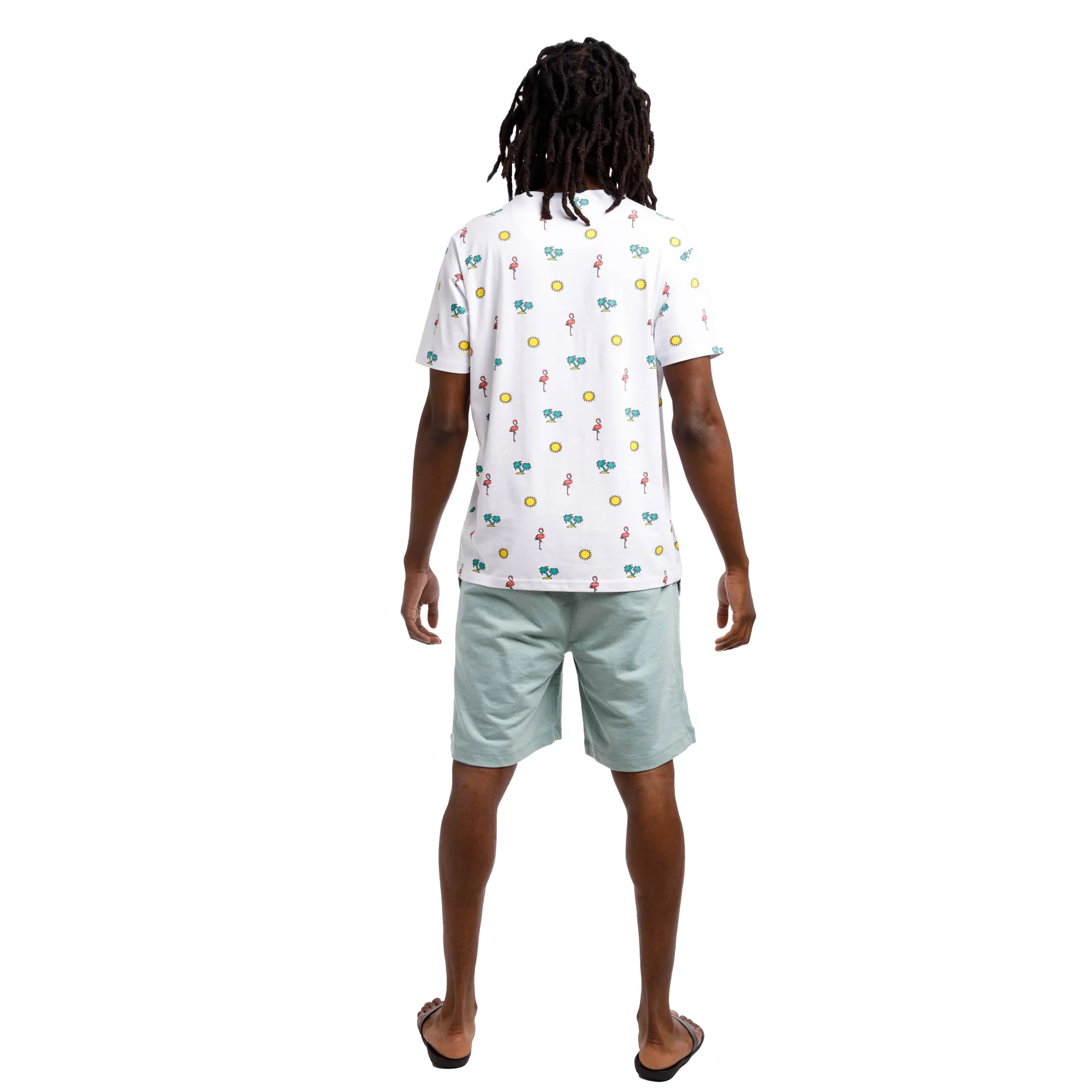 Printed Stretch Short Sleeve Crew Neck Tee | Fun In The Sun