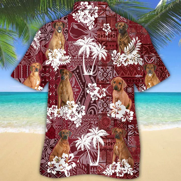 Rhodesian Ridgeback Hawaiian Shirt, Dog Dad Hawaiian Shirt, Dog Lover Hawaii Shirt