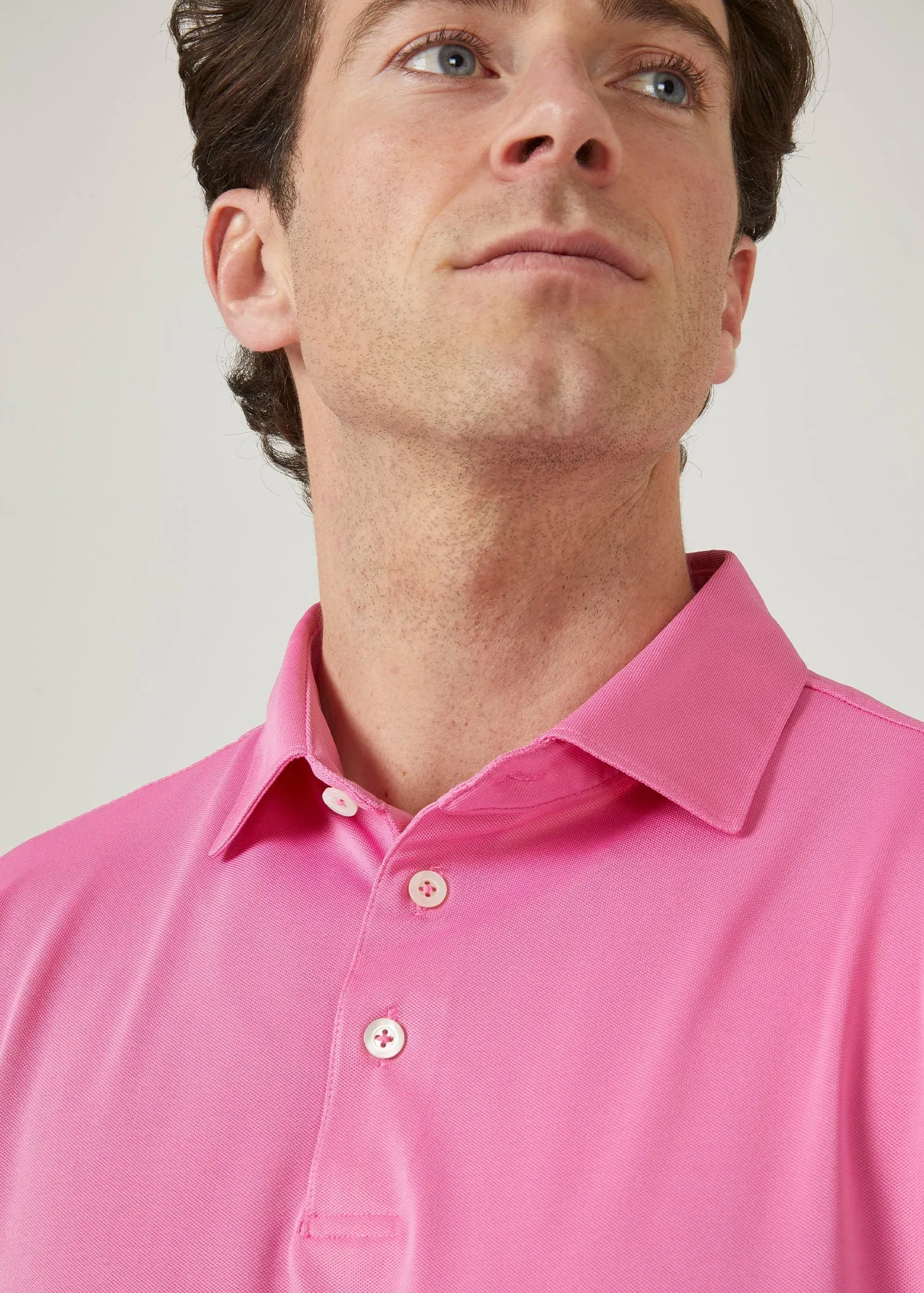 Rockbourne Performance Polo in Carnation - Sports Fit