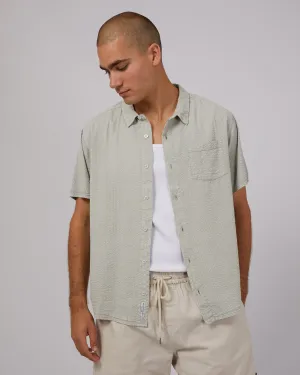 Seersucker Shirt Olive