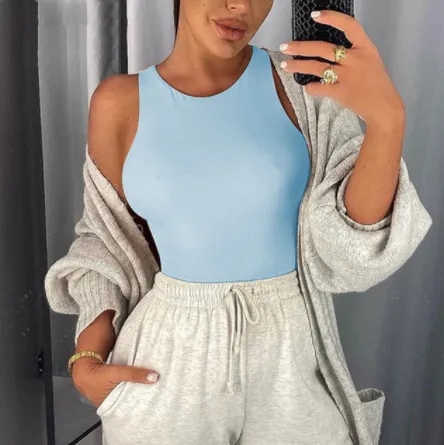 Sexy Sleeveless Off-Shoulder Top Bodysuit