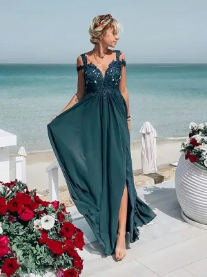 Simple Off Shoulder Lace Dark Green Prom, Off the Shoulder Lace Green Formal Graduation Evening, Off Shoulder Green Bridesmaid