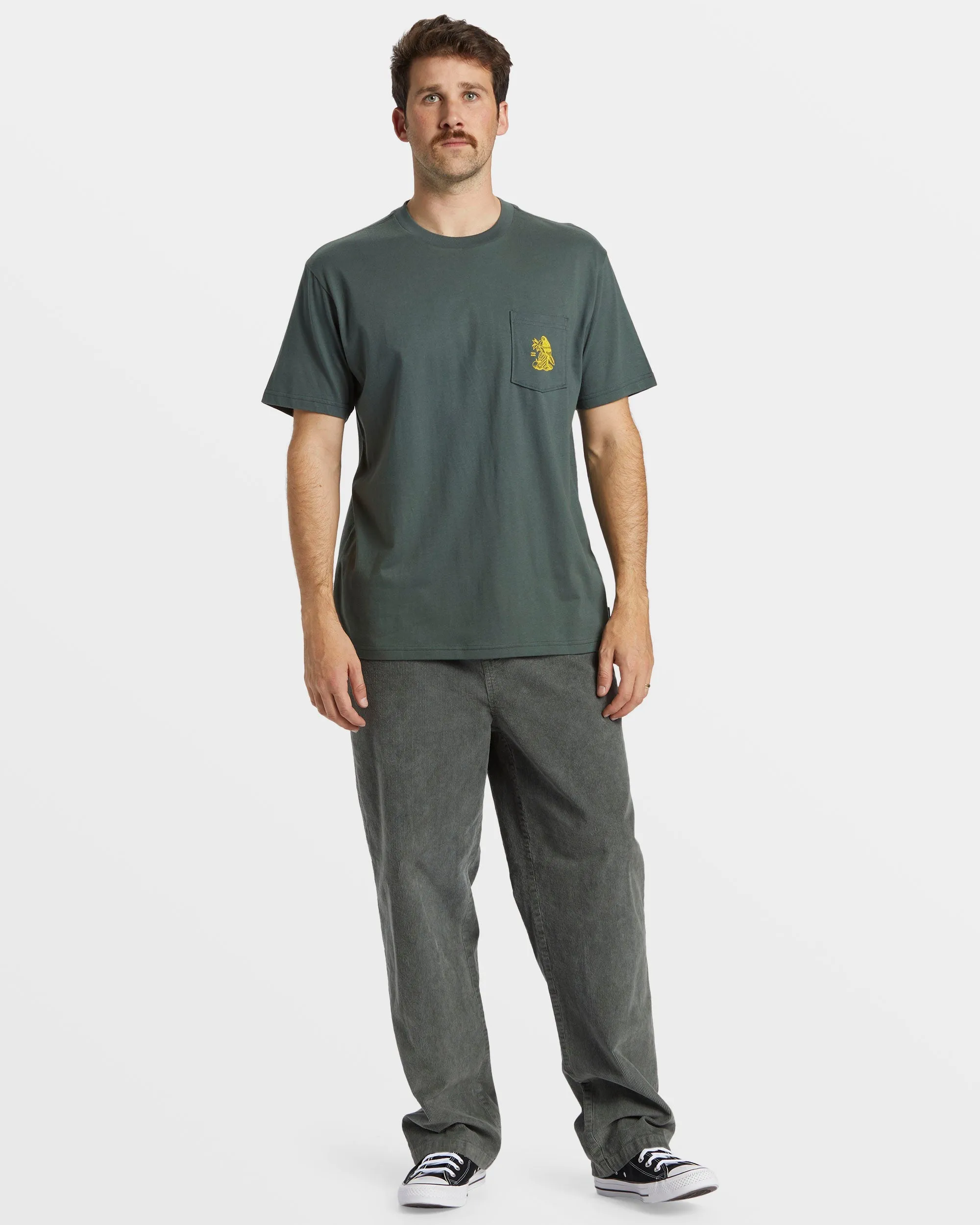 Tropicales Pocket T-Shirt - Slate Green