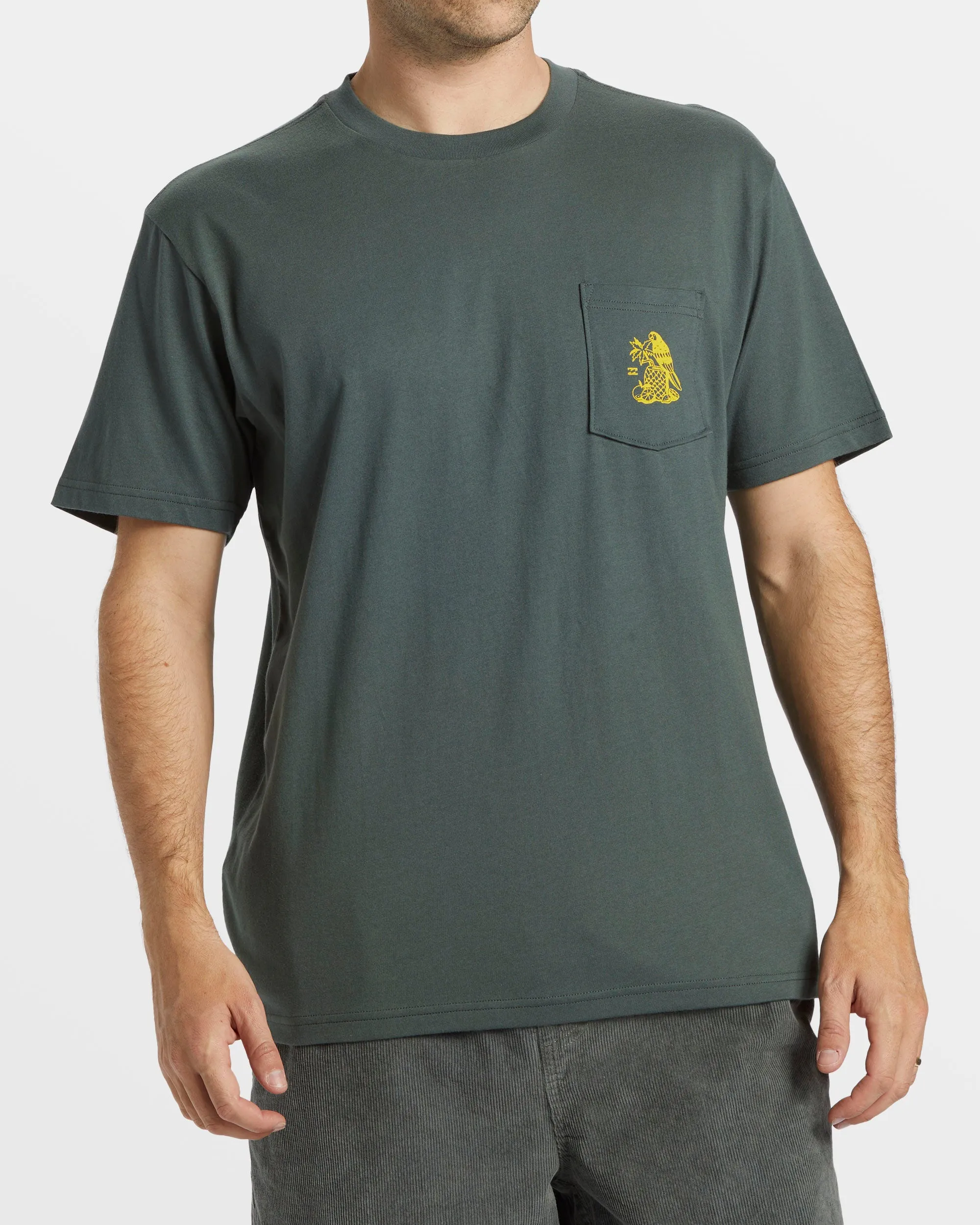 Tropicales Pocket T-Shirt - Slate Green