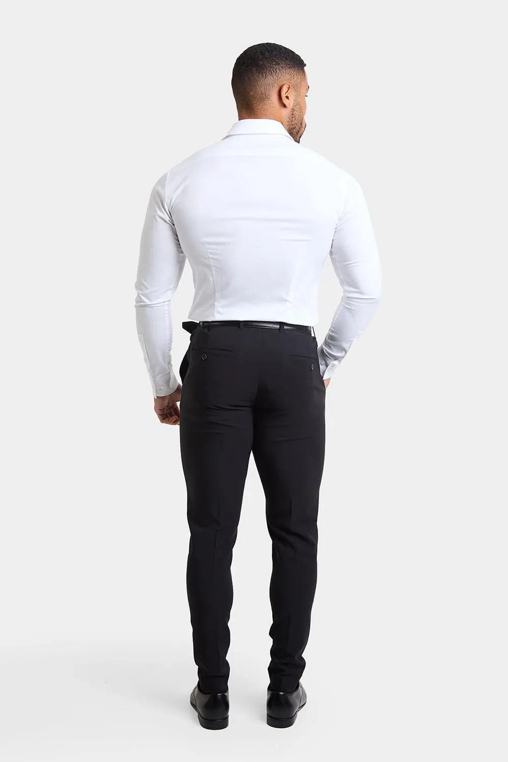 True Athletic Fit Tech Suit Pants in Black