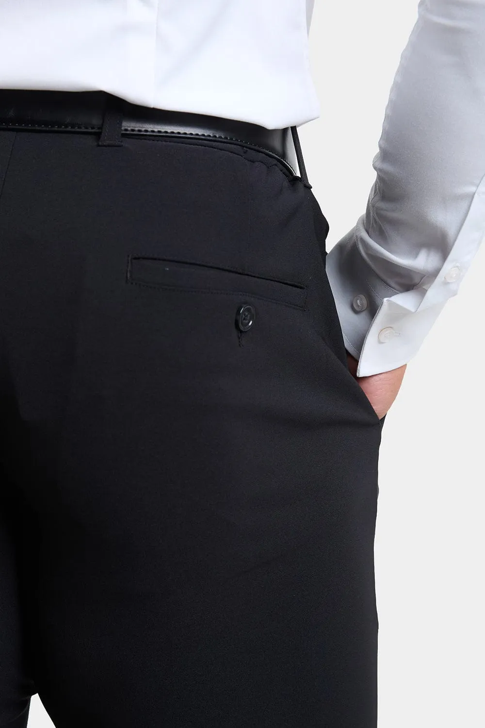 True Athletic Fit Tech Suit Pants in Black