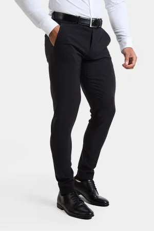 True Athletic Fit Tech Suit Pants in Black