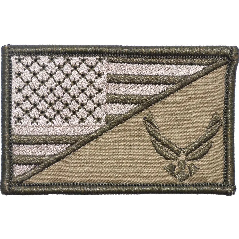 U.S. Air Force Emblem USA Flag - 2.25x3.5 Patch