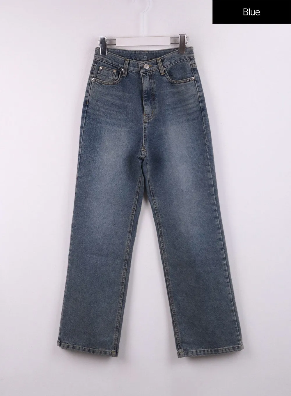 Washed Straight Leg Jeans CF401