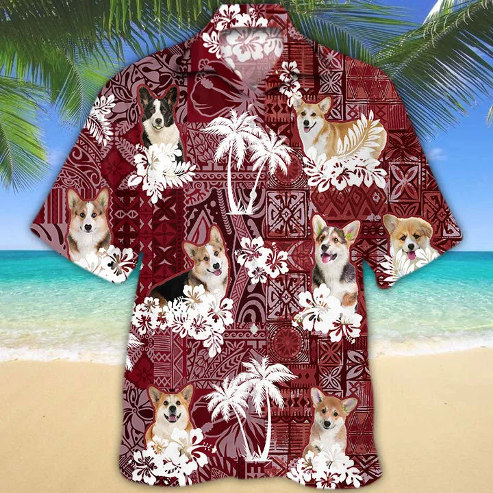 Welsh Corgi Hawaiian Shirt, Dog Corgi Hawaii Aloha Beach Shirt