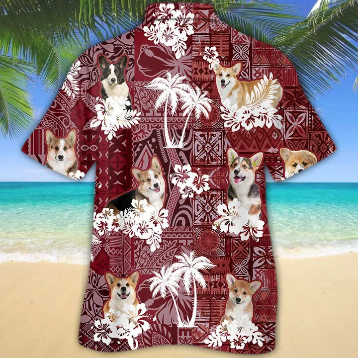 Welsh Corgi Hawaiian Shirt, Dog Corgi Hawaii Aloha Beach Shirt