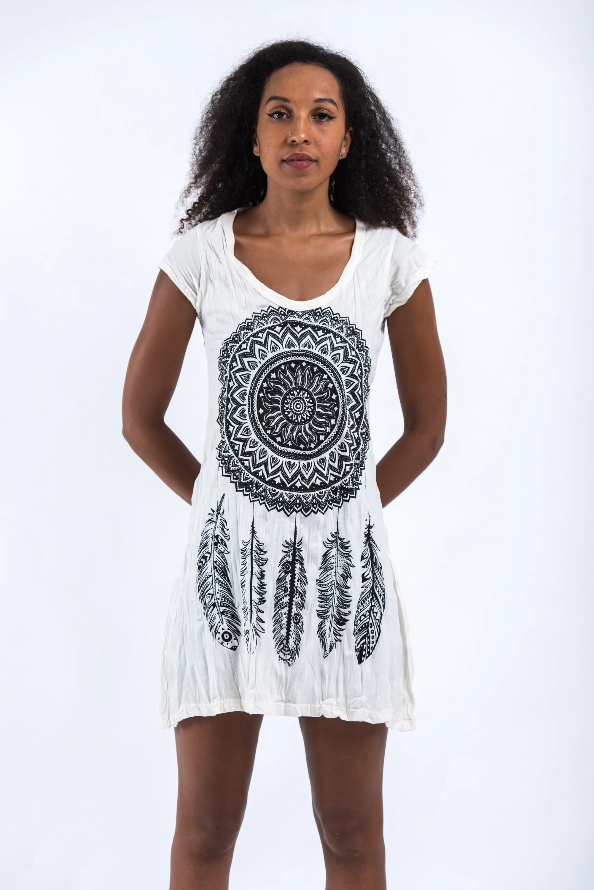 Womens Dreamcatcher Dress in White